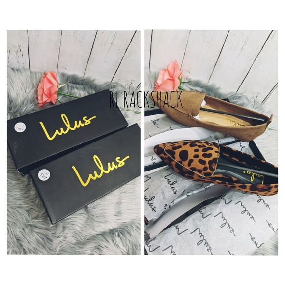 NEW Lulu's Emmy Camel OR Leopard Suede Loafers - Picture 6 of 14